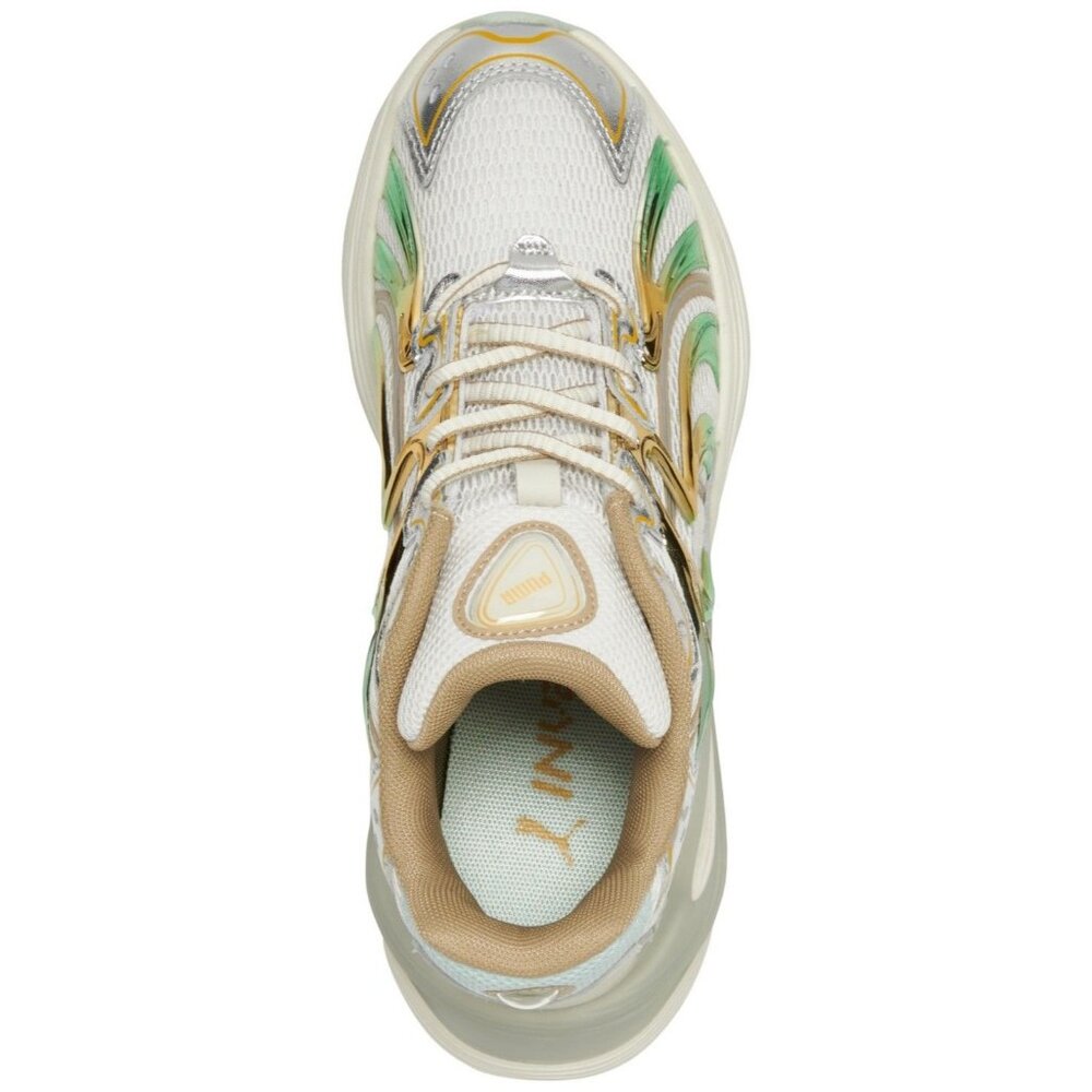 Puma Girls Inverse Shimmer Jr Sneakers Mesh White Gold Size 6 NEW NO BOX! - Picture 6 of 6